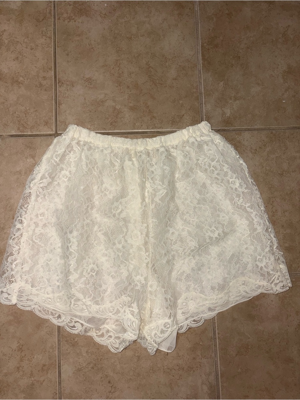 Vintage GOLD LABEL Victoria's Secret White Lace Sleep Shorts